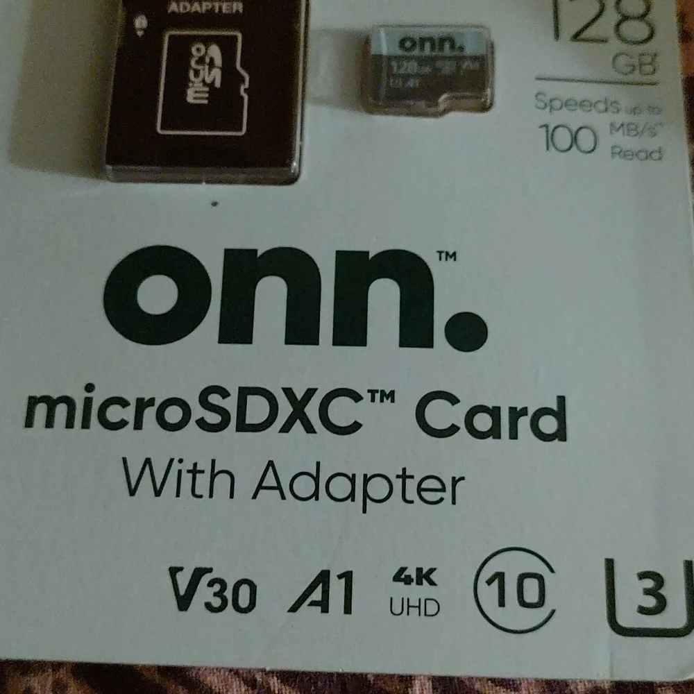 Keep ONN 100006054 microSDXC Card 128gb With Adapter 100 Mb/s New Phone Memory